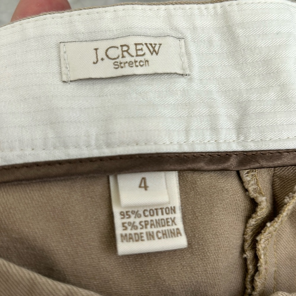 J. Crew. Tan skinny ankle length plants